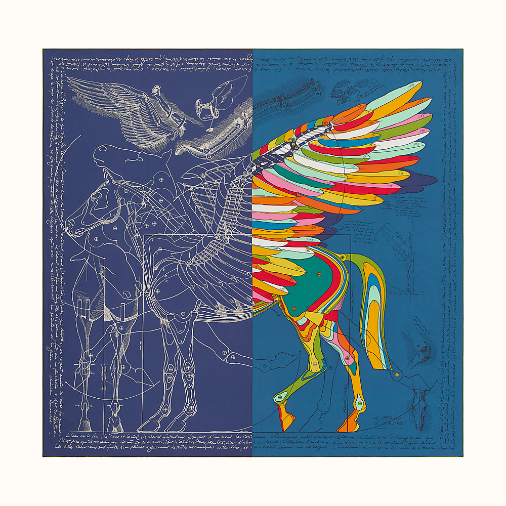 Le Pegase D Hermes Cut Wash Scarf 140 Herm s Belgium